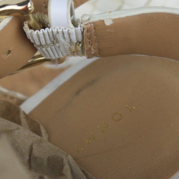 Free with Any Purchase- Tommy Hilfiger 6m Cream Open Toe Cork Wedge Sandals - Picture 10 of 10